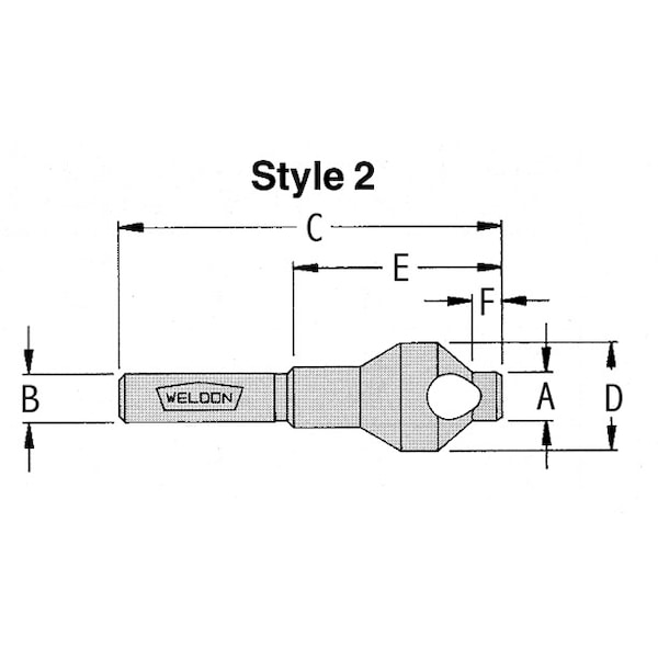 1/4"x17/64" 82 Degree Piloted Countersink
